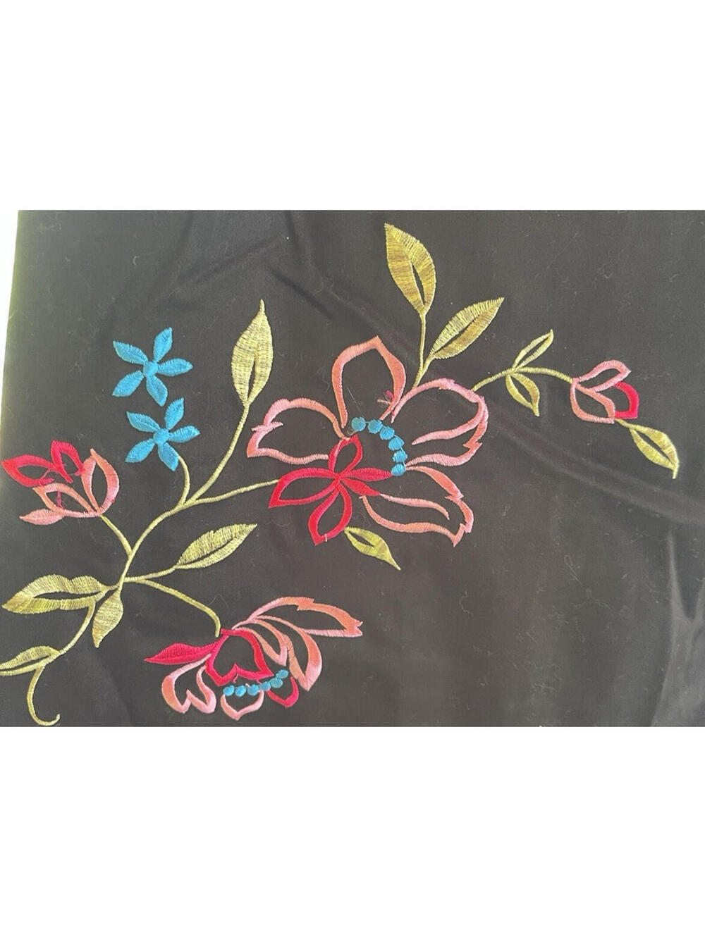 Sag Harbor Black Floral Embroidered Sleeveless Dress Size 14P NWT MSRP $49.99 - Picture 8 of 9